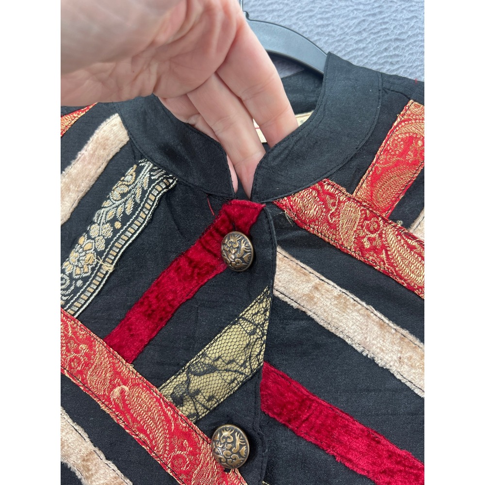 Choices Patchwork Velvet Brocade Jacket Women's B… - image 2